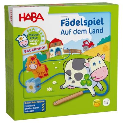 Haba 5580 Auf Dem Land - Juego Infantil con Hilos sobre la Granja (en alemán)