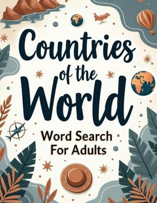 Countries of The World Word Search for Adults: Country Word Search for adults