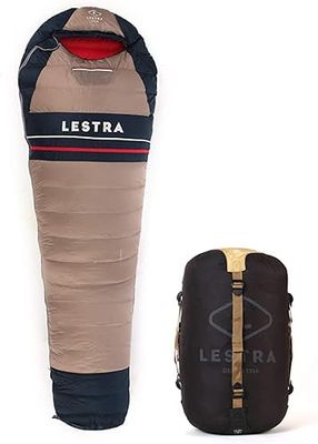 Lestra Utomhus Heritage The Great Adventure sovsäck - lätt och kraftfullt - vänster stängning - T° Limit Confort 02 220 x 80 cm - 760 g vuxen unisex, beige, 220 x 80