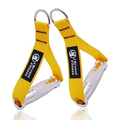 J Bryant Handtag för kabelmaskin, fitness, metall, gym, fäste, kraftig aluminiumlegering, hållbara träningshandtag för motståndsband, remskiva, LAT, pull down-system