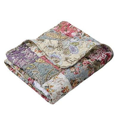 Groenlândia Home Blooming Prairie acolchoado Patchwork Throw