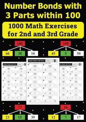 Number Bonds with 3 Parts within 100: 1000 Math Exercises for 2nd and 3rd Grade