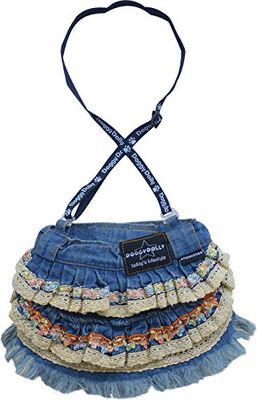 Doggy Dolly C069 jeansrok voor honden gelaagde look, maat: XXS