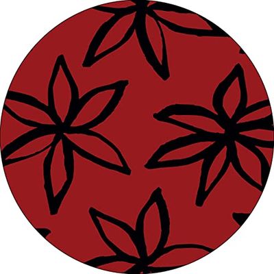 Bonateks, Runt digitalt tryckt musmatta, halkfri undersida, för kontor och hem, diameter: 22 cm