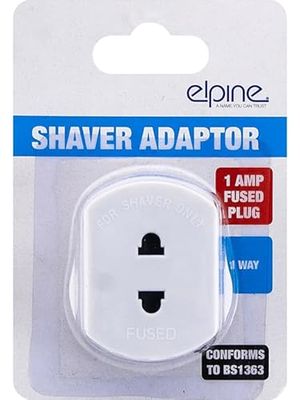 Shaver Adaptor 1 Amp White Blister Pack