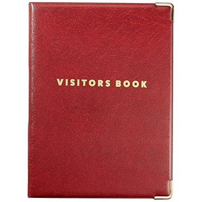 Libro de visitantes de negocios compatible con GDPR con 100 insertos de placa de visitante de 90 x 60 mm