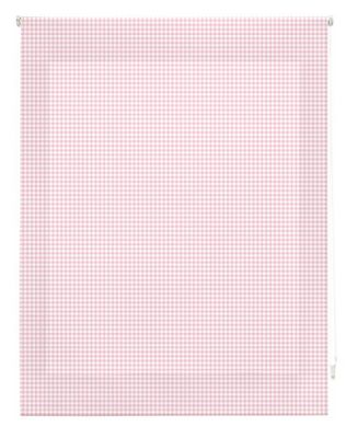 blindecor Store Enrouleur Vichy, Tissu, Rose, 110 x 180 cm