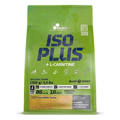 Olimp Sport Nutrition ISO PLUS +L Carnitine Powder Zip Bag Carbohidratos, Sabor Naranja - 1505 g