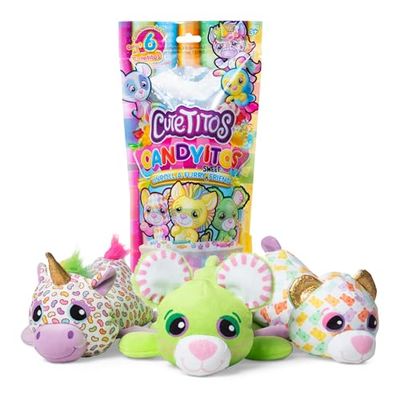 Cutetitos Candyitos, Peluches de 17 cm, Juguetes de Peluche Suaves y perfumados, adorables Peluches envueltos con dulzura, niños y coleccionistas, Aptos para niñas y niños