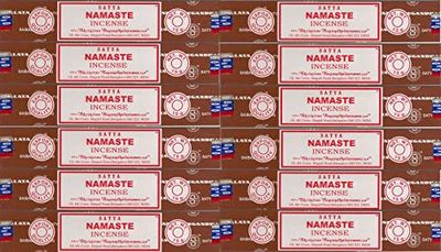 Satya Nag Champa Namaste - Varillas de Incienso (12 Paquetes)