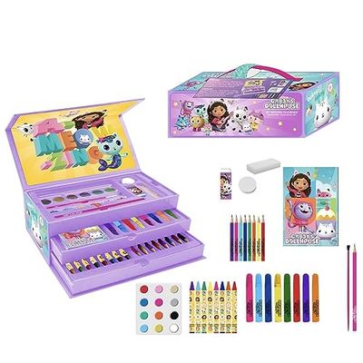 CERDÁ LIFE'S LITTLE MOMENTS Unisex Kid's Gabby's Dollhouse Kleurdoos Etui, Veelkleurig, Standaard, Meerkleurig, Eén maat