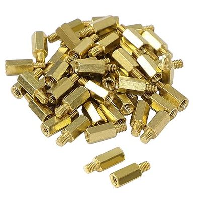 sourcing map 50 piezas PC PCB placa base Hexagonal latón estante espaciador M3 + 4 millimeter 9