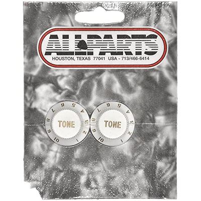 Allparts PK-0153-025 Poti-knappar för strass, Tone (2 stycken) vit