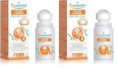 Puressentiel - Articolazioni e Muscoli - Roller Dispositivo Medico con 14 Oli Essenziali - Allevia i dolori muscolari e articolari - Con sfera massaggiante - 75ml (Confezione da 2)
