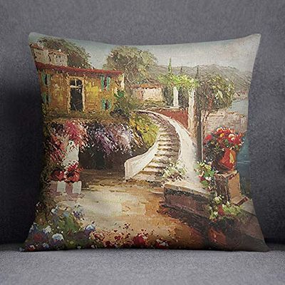 Bonamaison Funda de cojín, Cotton, Multicolor, 45X45