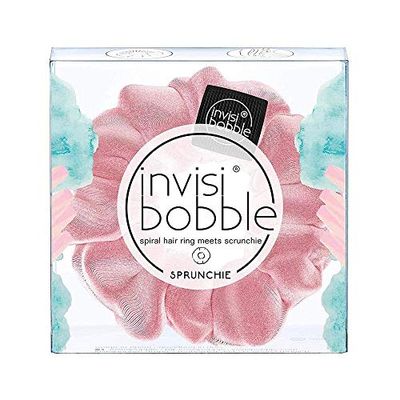 Invisibobble Sprunchie coletero rosa Prima Ballerina x1 - Scrunchie de tela con goma de pelo en espiral al interior - Coleteros pelo mujer confortable