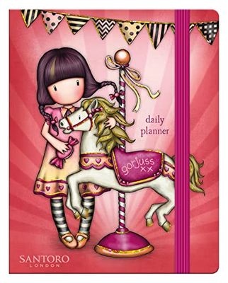 SAFTA- Agenda giornaliera con Elastico Gorjuss Fairground Carousel 11,5 x 14,5 x 2 cm, Multicolore, 975GJ08