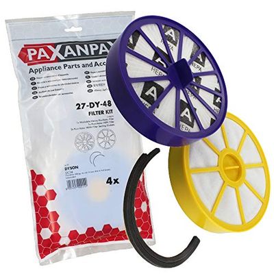 Paxanpax PFC363 Lot de 2 filtres et joints HEPA pour Dyson DC14 Blanc