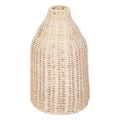 Sea View vaas van metaal en rotan, hoogte 26 cm