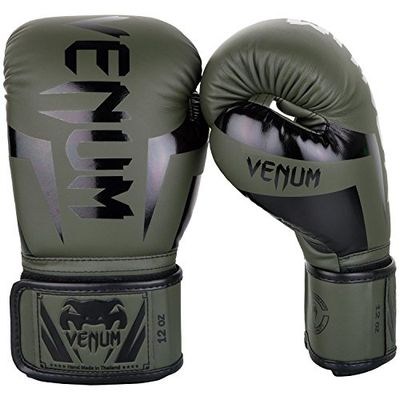Venum Unisex Elite bokshandschoenen, kaki/zwart, 14oz EU