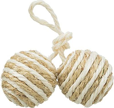 Trixie 2 balls on a rope, sisal