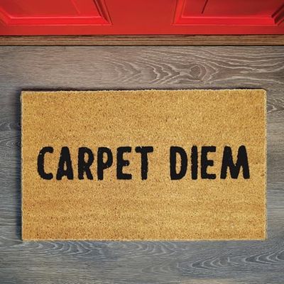 Comart - Zerbino Gag in Cocco - 40x70 cm - Tappetino Simpatico con Scritte Divertenti - per Ingresso Esterno e Interno - Fondo Antiscivolo - Pulizia Facile - Arredo e Regali Casa - Carpet Diem