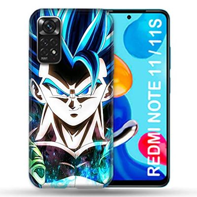 Cokitec Funda Xiaomi Redmi Note 11 / 11S Manga Dragon Ball Gogeta Cara, Multicolor