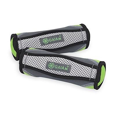 Gaiam Handgewichten voor dames en heren, zachte halter, wandelhandgewichtsets met polsband, wandelen, hardlopen, fysiotherapie, aerobics, set van 2 x 2 kg gewichten