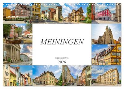 Meiningen Impressionen (Wandkalender 2026 DIN A3 quer), CALVENDO Monatskalender: Zwölf wunderschöne Bilder der Stadt Meiningen