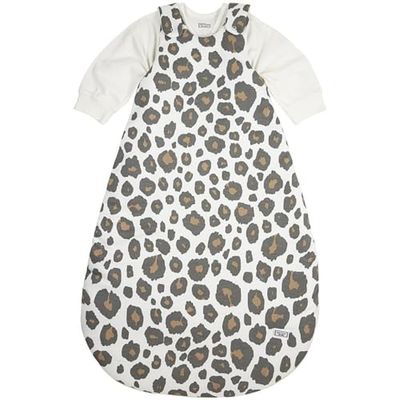 Meyco Baby Panther slaapzak 2-delig, gevoerd (van 100% katoen, met ritssluiting rondom, huidvriendelijk, kreukbestendig, maat: 56/62), neutraal