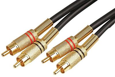 Pro Signal PSG00461 2x Phono (RCA) Mannelijk naar 2x Mannelijk Lead, 5m, Zwart