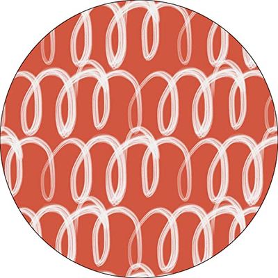 Bonateks, Round Digital Printed Mouse Pad, Non-Slip Base, for Office and Home, Diameter:22cm