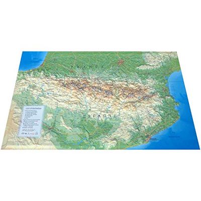 Carte en relief des Pyrénées : 1/800 000