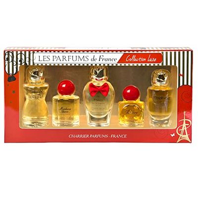 Charrier Parfums CR123 of France "Collection Luxe" Gift set of 5 Miniature Eau de Parfum - 49, 7 ml