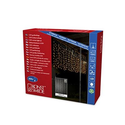 Konstsmide 3674-803 Rideau Lumineux à LED, Plastique, 7 W, Or, 1507 x 1 x 100 cm