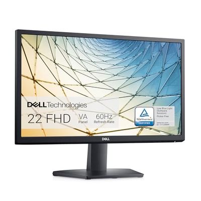 Dell SE2222H 21.5" Full HD (1920x1080) Monitor, 60Hz, VA, HDMI, VGA, 3 Anni di Garanzia, Nero