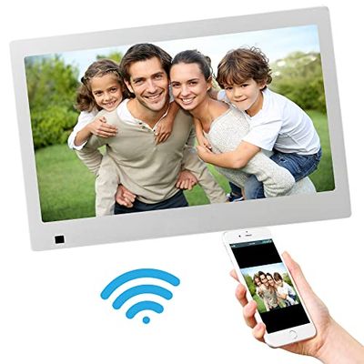 XORO CPF 10B1-10.1 pollici cornice digitale con touch screen, Wi-Fi, lettore di schede SD, USB, sensore di movimento, risoluzione 1280 x 800, formato 16:10, controllo app