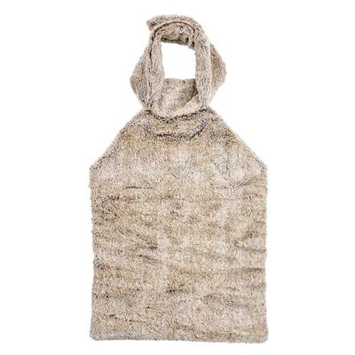 SENSLY, SB84338, bruine magnetronbestendige keramische balrugdeken, 37x28 cm, zachte vacht, gelijkmatige en duurzame verwarming, snelle verlichting van spierpijn, wasbaar en duurzaam
