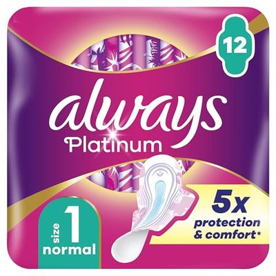 Always Platinum normal (tamanho 1) asas sanitárias 70 g