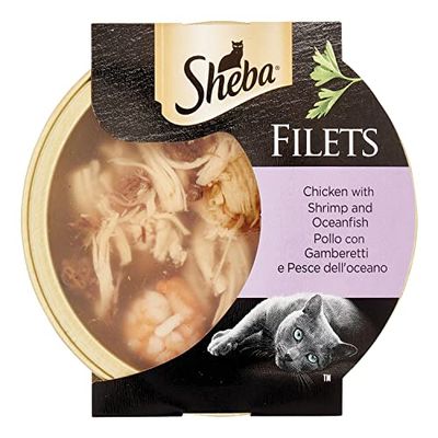 Sheba Filets kip, garnalen en vis, 60 g