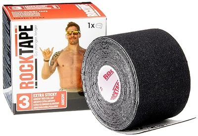 SKLZ Negro RockTape Cinta Adhesiva estándar, 5 cm x 5 m, Logotipo H2O, 1 Unidad, Hombre, 2 Inches X 16.4'