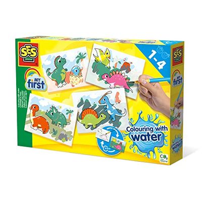 SES Creative - Kleurplaten met water - Dino's - (S14465)