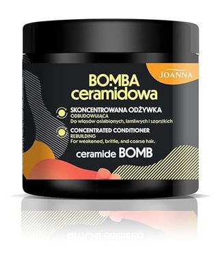 JOANNA Ceramid Bombe Après-shampooing réparateur concentré 500 g – Soin intensif pour cheveux affaiblis et cassants