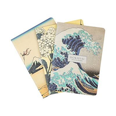 Set 3 notitieboek Hokusai - A6 notitieboekjes - Notebooks Met Gelijnde Pagina'S - Diary notitieboek - Klein notitieboekje