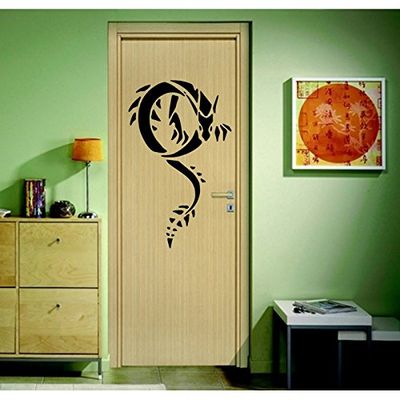 Tatoutex Stickers Dragon Chinois - Bleu Clair, L 100cm x H 160cm