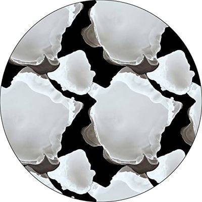 Bonateks, Round Digital Printed Mouse Pad, Non-Slip Base, for Office and Home, Diameter:22cm