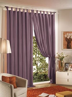 Home Collection tsh114 Curtain Shantung 290x140x290 cm purple