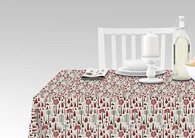 Doge Milano Nappe avec impression numérique, 100% Made in Italy Nappe antidérapante pour salle à manger, lavable et antitache, modèle de Noël - Rivera, cm 140x140