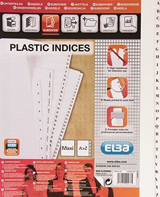 Elba Digital Repertoire 26 divisori indicizzato formato grande, 19/100e per tasche in PVC