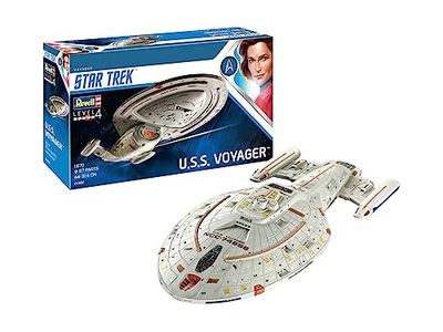 Revell- U.S.S. Voyager Star Trek Kit di Modelli in plastica, Multicolore, 1/670, 04992/4992